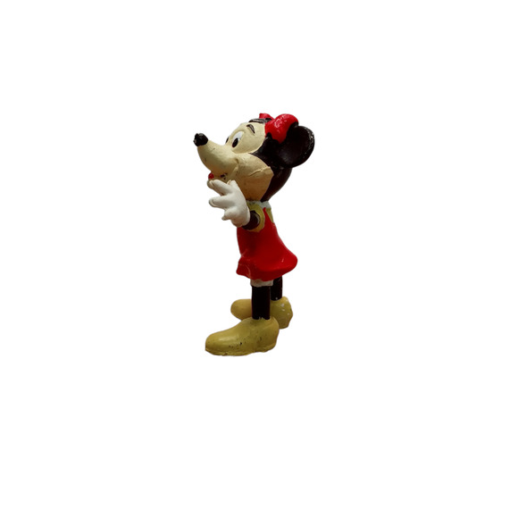 Disney Minnie Mouse PVC Figurine Red Yellow Dress Vintage Toy Figure Hong Kong - Picture 6 of 9